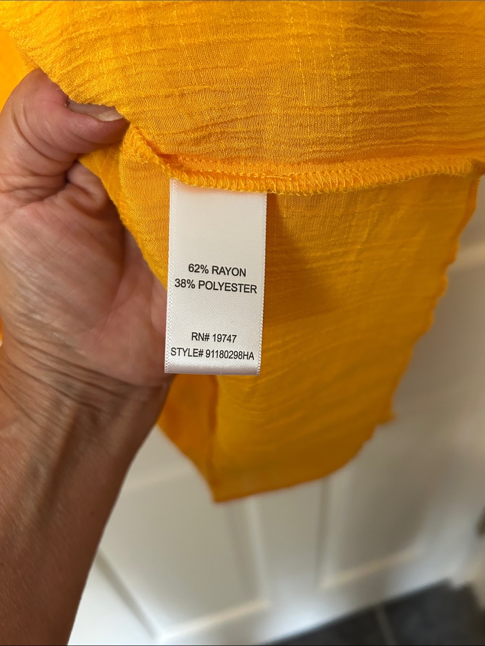 Counterparts Vibrant Yellow Ruffle Peasant Blouse - Picture 4 of 4